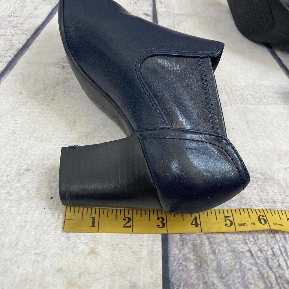 Franco Sarto Boots Womens 7M Rapport Blue Ankle Bootie Block Heel‎ Buckle - Picture 8 of 11